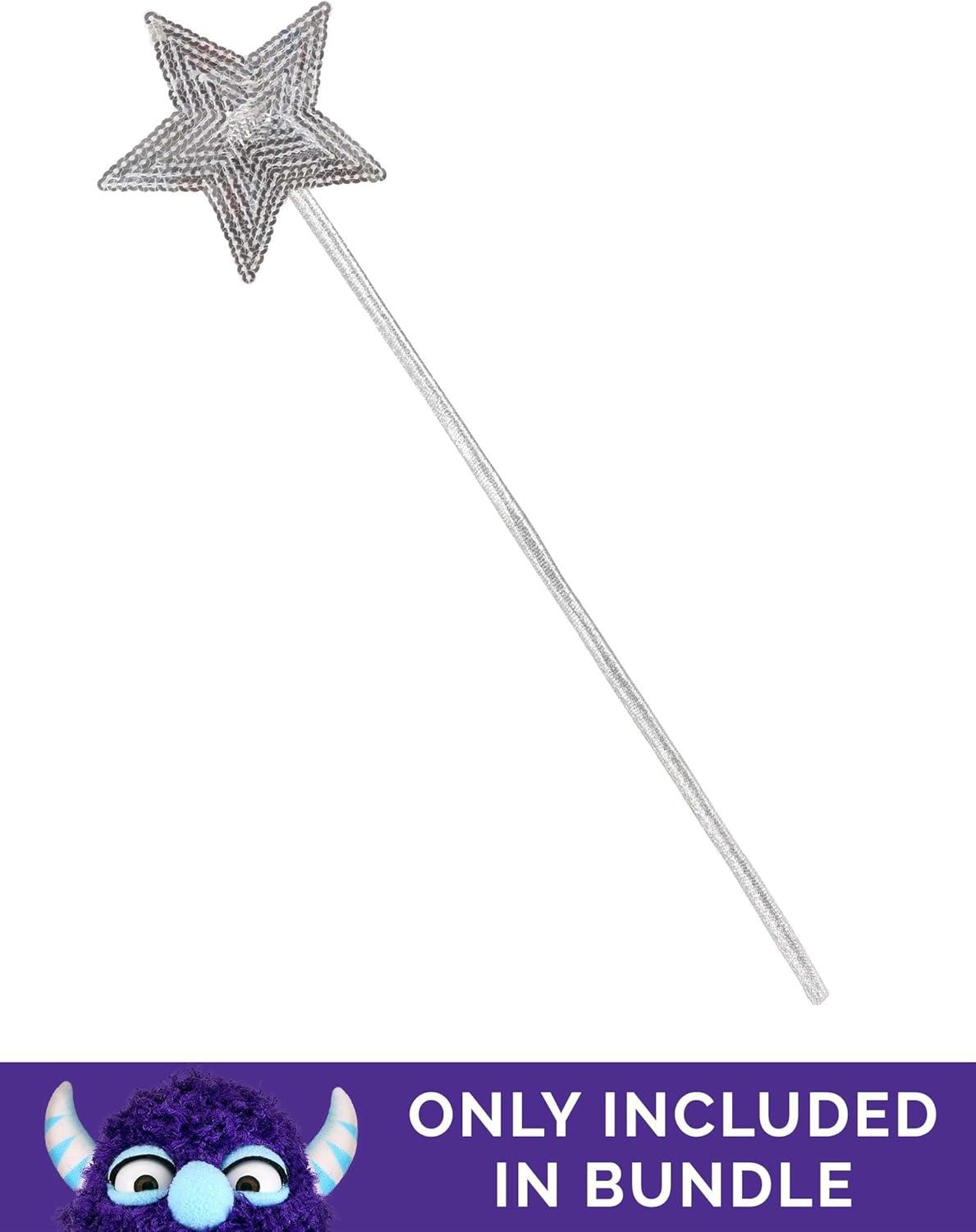 imageGarden Fairy Costume for Girls Kids Fairy Princess Flower Dress with Wings Sequined Bodice Layered SkirtBundle W Wand