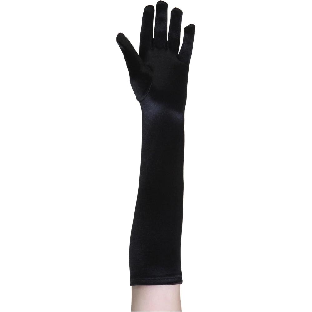 imageFun Costumes Child Long Elbow Length Black Gloves