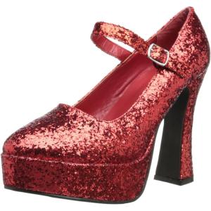 Ellie Shoes Women’s 557-Eden-G Platform Pump(Red Glitter)