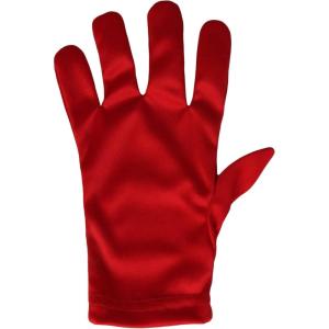 Fiery Red Stretchy Costume Gloves – One Size Fits Most