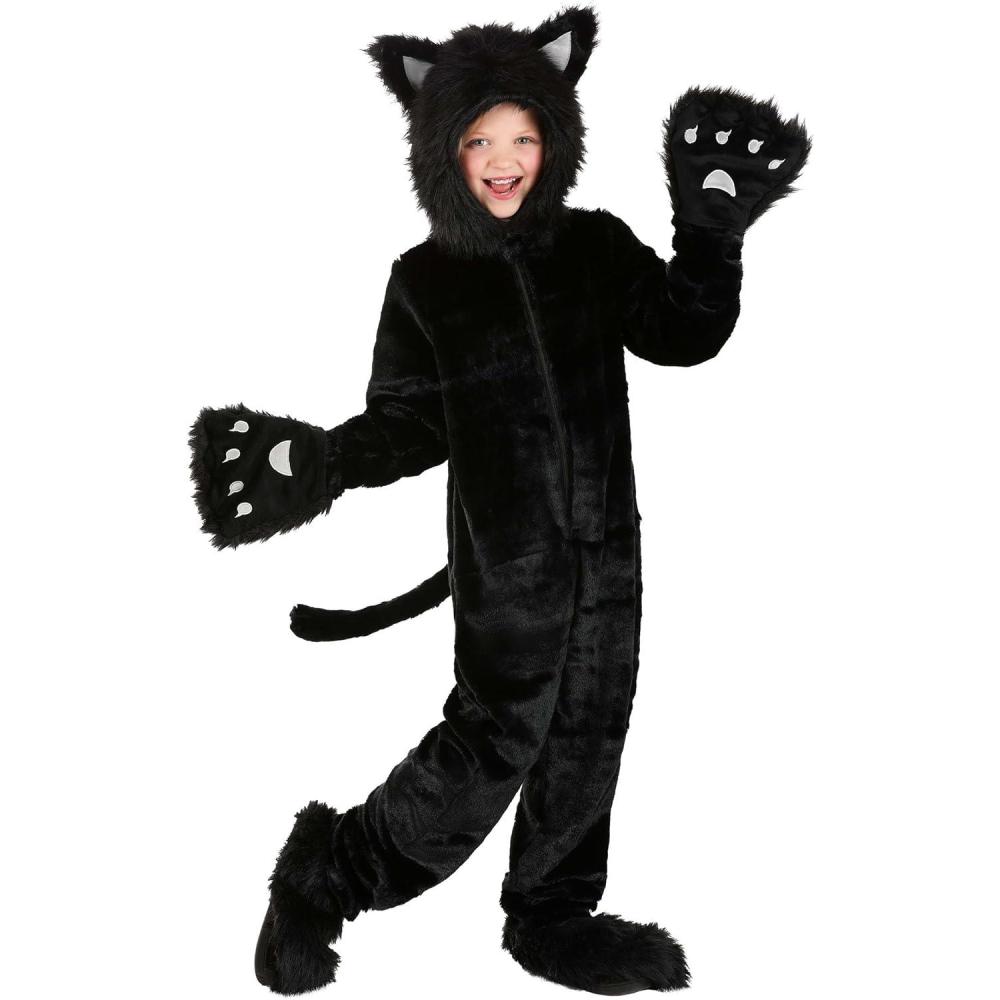 imageKids Purrfect Black Cat Costume Classic Black Cat Halloween Costume for Boys and Girls