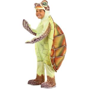 Sea Turtle Costume for Toddlers, Hooded Ocean Creature Halloween Jumpsuit