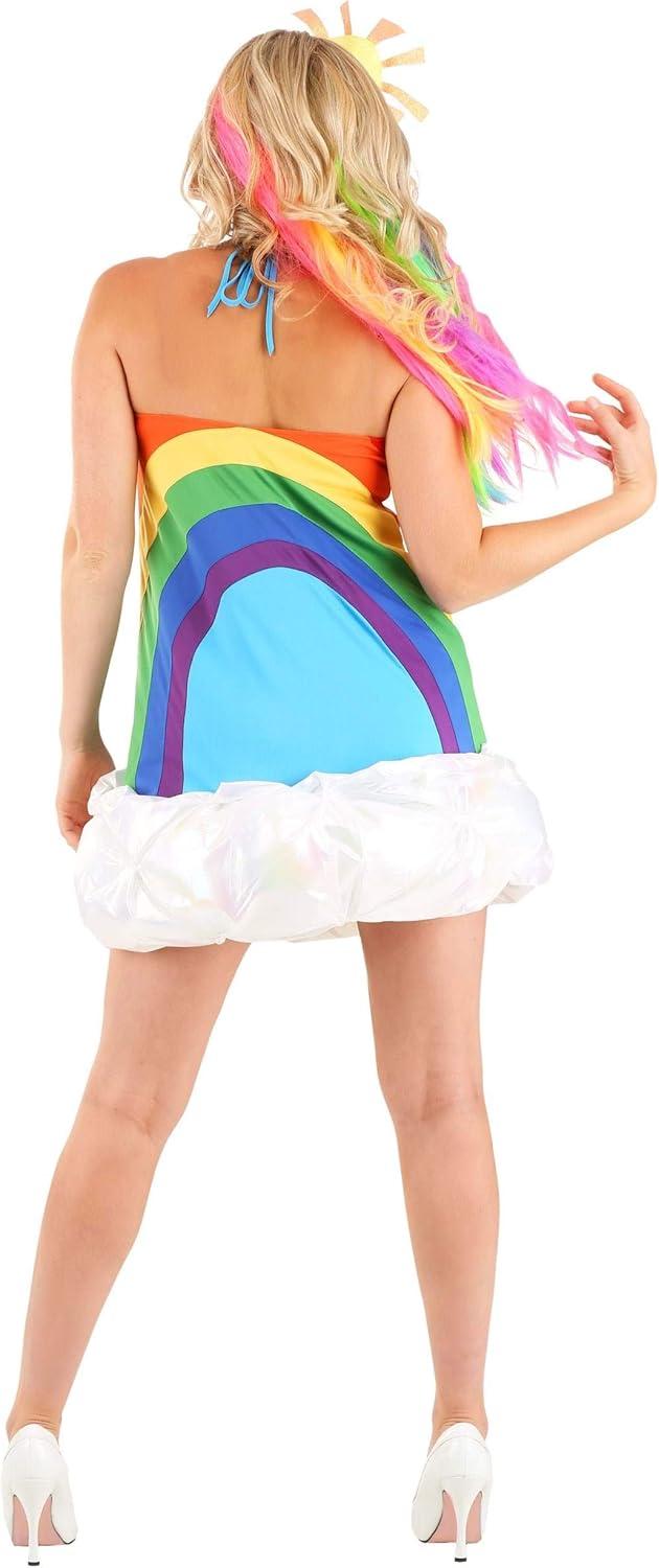 imageFun Costumes Rainbow Costume Dress for Women Colorful Rainbow Dress Pride Outfits for Women LargeLarge
