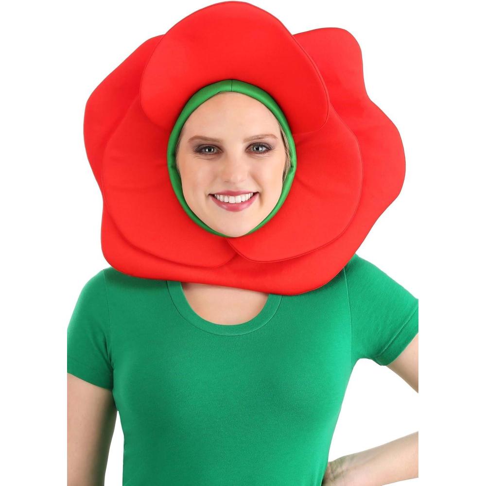 imageFun Costumes Rose Flower Headpiece for Adults  Foam Flower with Adjustable Elastic Band