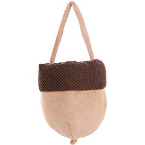 Fun Costumes Acorn Trick or Treat Bag, 8 Inch Velour Acorn Basket Costume Accessory with Handle Standard(Standard)