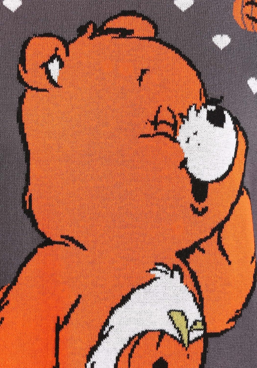 imageCare Bears TrickorSweet Bear Halloween Sweater for Adults Acrylic and Cotton BlendMulticolored