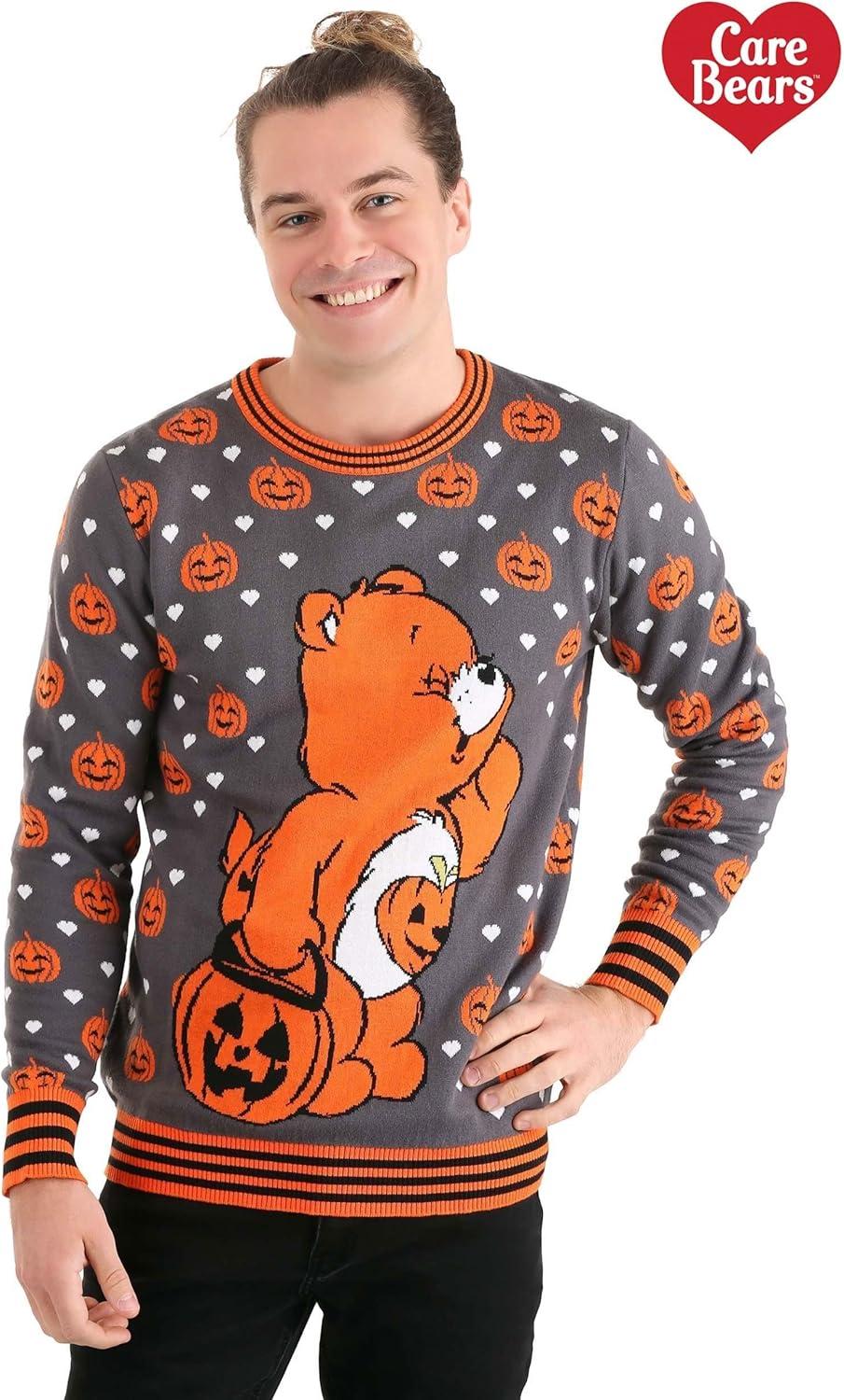 imageCare Bears TrickorSweet Bear Halloween Sweater for Adults Acrylic and Cotton BlendMulticolored