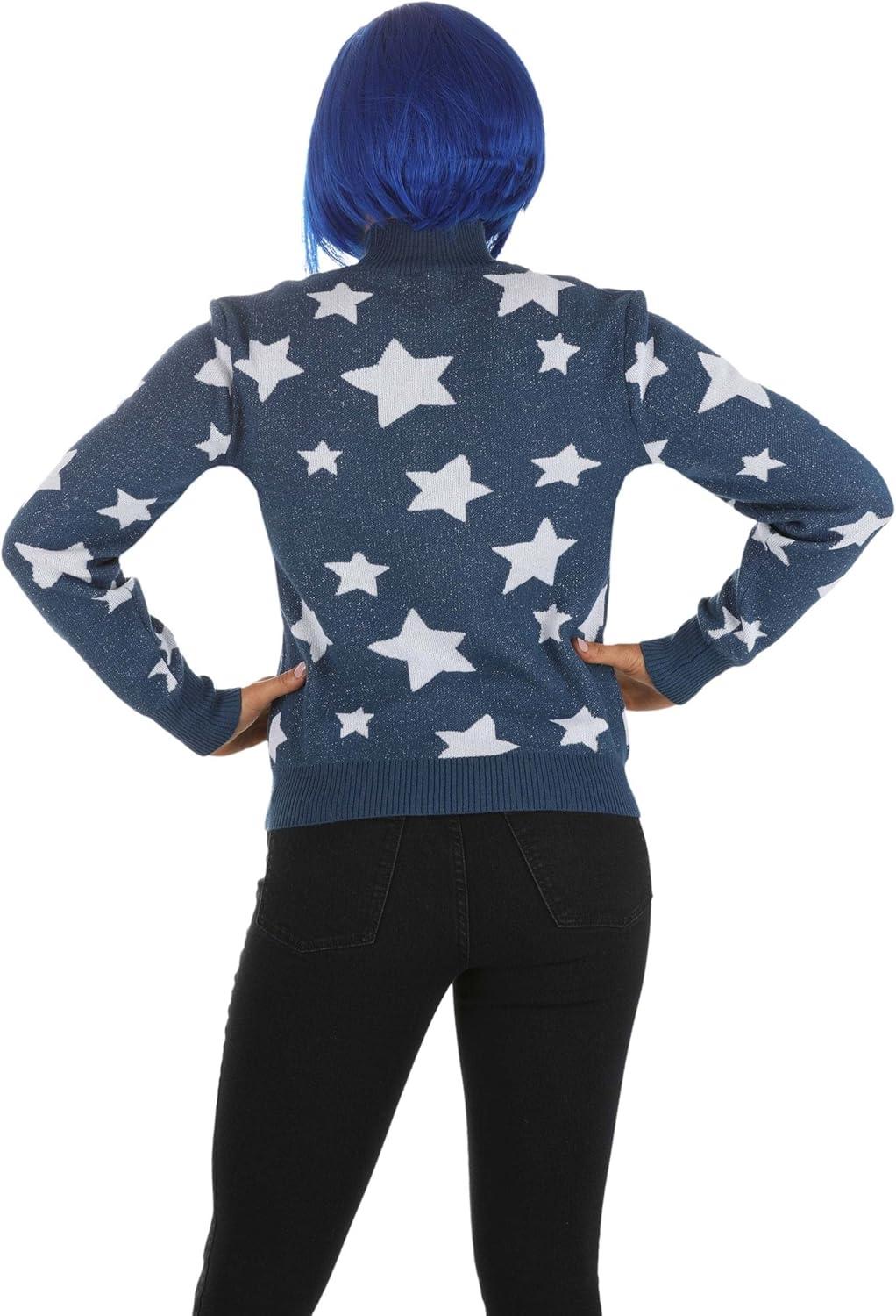 imageCoraline Blue Stars Sweater for Women Adult Coraline Sweater Costume Soft ampamp Warm Crewneck Officially Licensed
