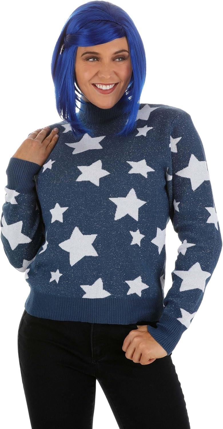 imageCoraline Blue Stars Sweater for Women Adult Coraline Sweater Costume Soft ampamp Warm Crewneck Officially Licensed