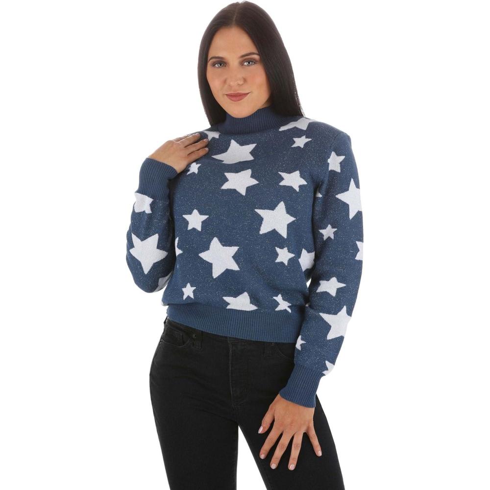 imageCoraline Blue Stars Sweater for Women Adult Coraline Sweater Costume Soft ampamp Warm Crewneck Officially Licensed