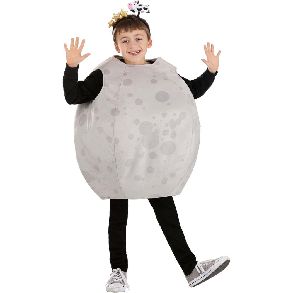 imageFull Moon Costume for Kids  Velour Tunic with Crater Print and Star Headband