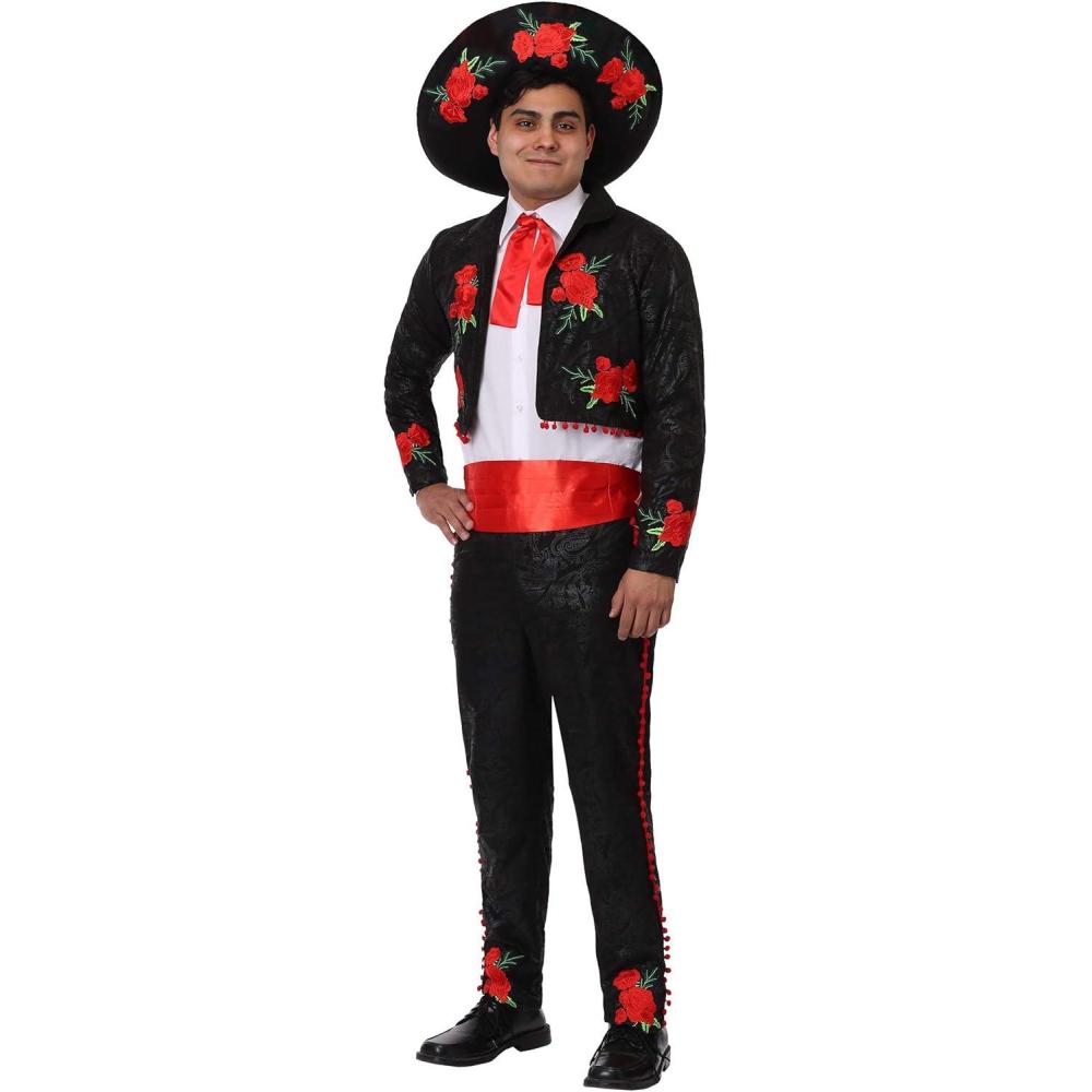 imageMens Plus Size Mariachi Costume ampamp Sombrero Hat Spanish Music Costume for Cinco de Mayo ampamp Mexican Holidays