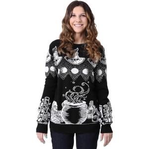 Fun Costumes Adult Witch Spellcraft and Curios Halloween Sweater(Multicolor)