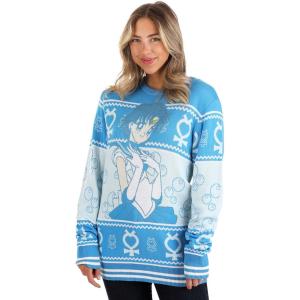 Adult Sailor Mercury Ugly Christmas Sweater, Japanese Anime Holiday Xmas Crewneck, Festive Christmas Sweaters(Blue)