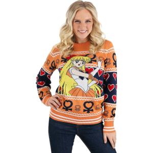 Fun Costumes Adult Sailor Venus Sweater(Navy Blue orange vintage Red)