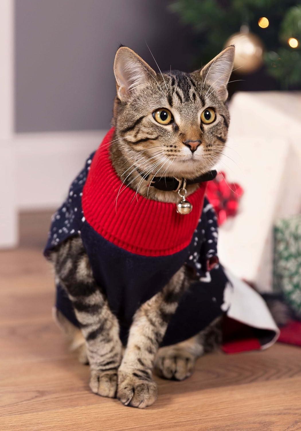 imageFun Costumes Santa and Reindeer Ugly Christmas Sweater for Pets with Knit Graphics Perfect for Dogs and Cats XLXLarge