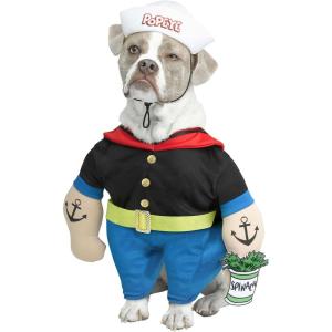 Popeye Dog Costume, Multicolor, Medium