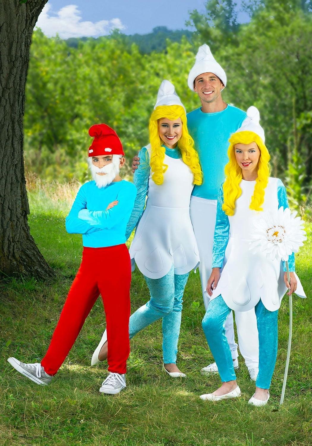 imageFun Costumes Smurfs Smurfette Wig Girls Costume Synthetic Hair Mesh Cap Elastic Edge Officially Licensed