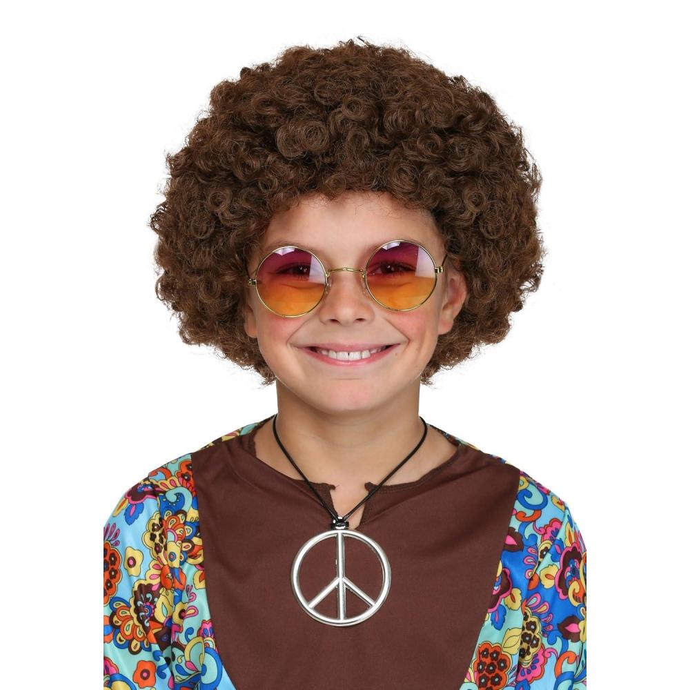 imageFun Costumes Deluxe Afro Wig for Kids  Childrens 70s 80s Disco Theme Wigs Curly Hippie Hair for Parties ampamp Halloween ST