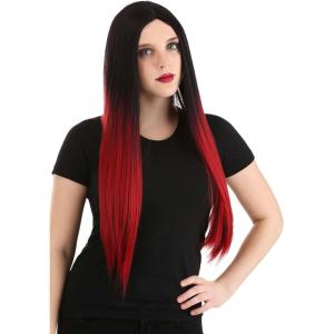 Fun Costumes Adult Black and Red Ombre Wig Standard(Standard)