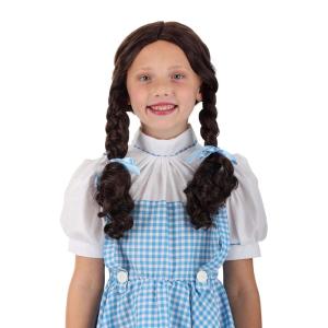 Girl’s Wizard of Oz Dorothy Costume Wig, Kansas Girl Wig for Movie Dress-Up, Cosplay, School Plays & Halloween