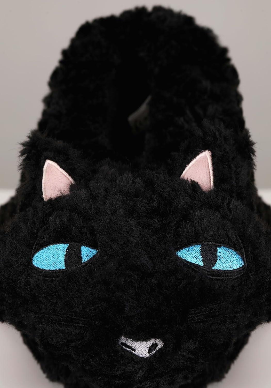 imageCoraline Cat Adult Slippers Polyester Embroidered Details Foam Soles AntiSlip Grips Officially Licensed