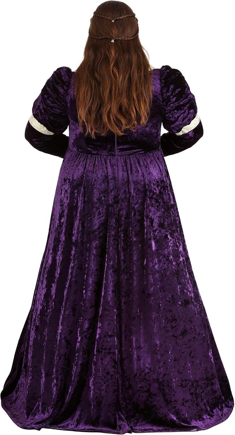 imagePlus Size Regal Maiden Costume for Women Purple Royal Dress for Renaissance DressUp Cosplay ampamp Halloween