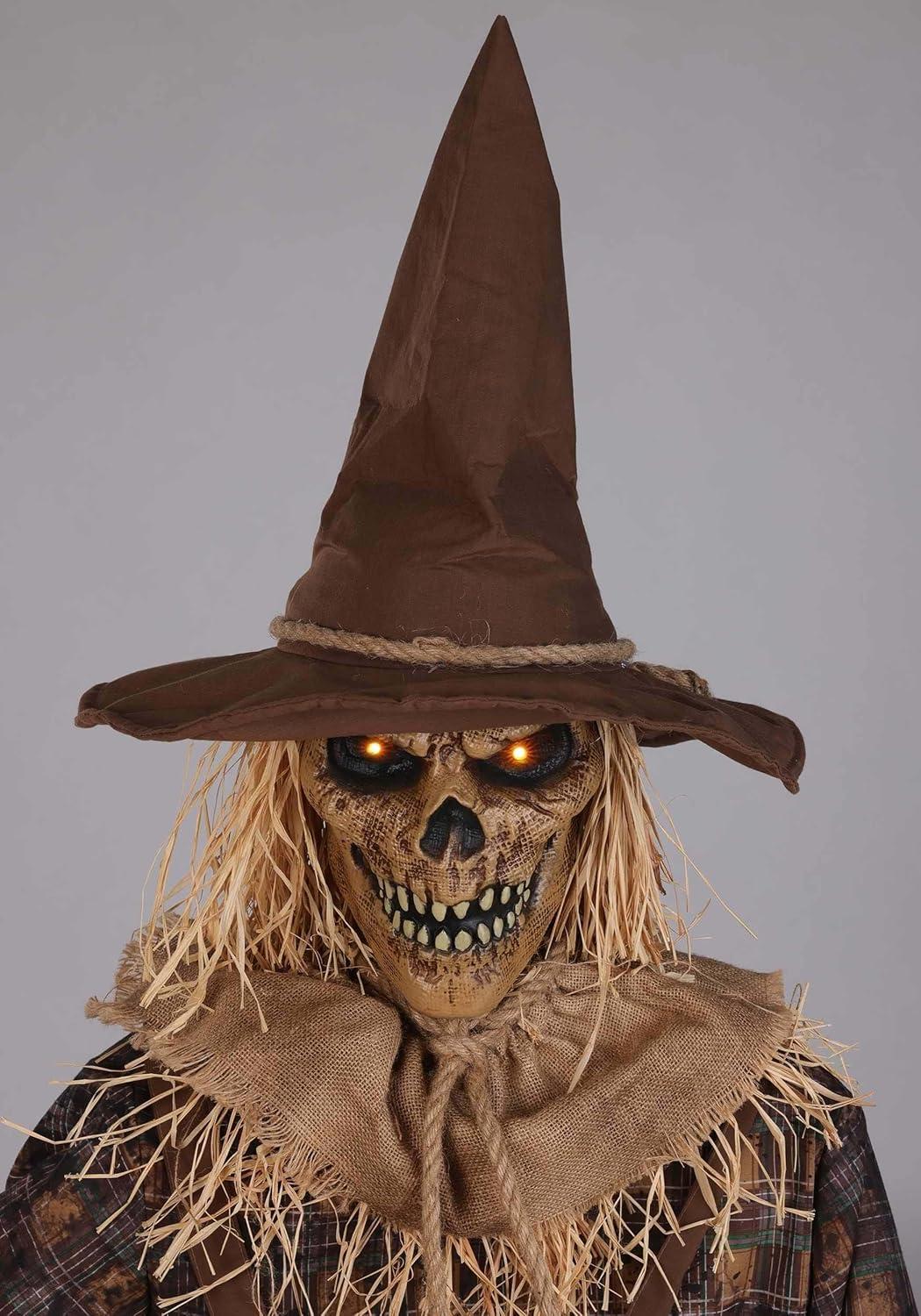 imageFun Costumes 48FT Swiping Scully Seated Scarecrow Animatronic  Animated Halloween Decoration with Lights Sound Candy Bowl and Motion Sensor