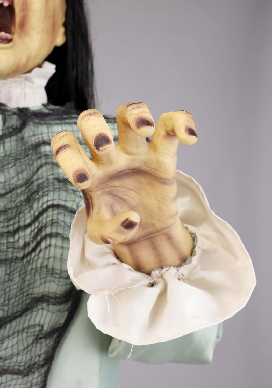 imageFun Costumes 55FT Exorcism Emily Broken Girl Animatronic  Life Size Possessed Animated Decoration with Lights Sounds and Bending Movement