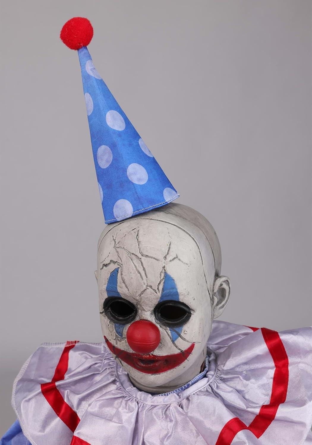 imageFun Costumes Tricycle Doll Clown Animatronic Halloween Decoration Creepy Boy on Bike with Lights and Music Indoor Outdoor