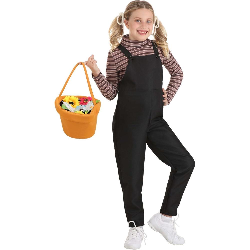 imageET Gertie Kids Costume  Shirt Overalls Hair Ties and Treat Bag