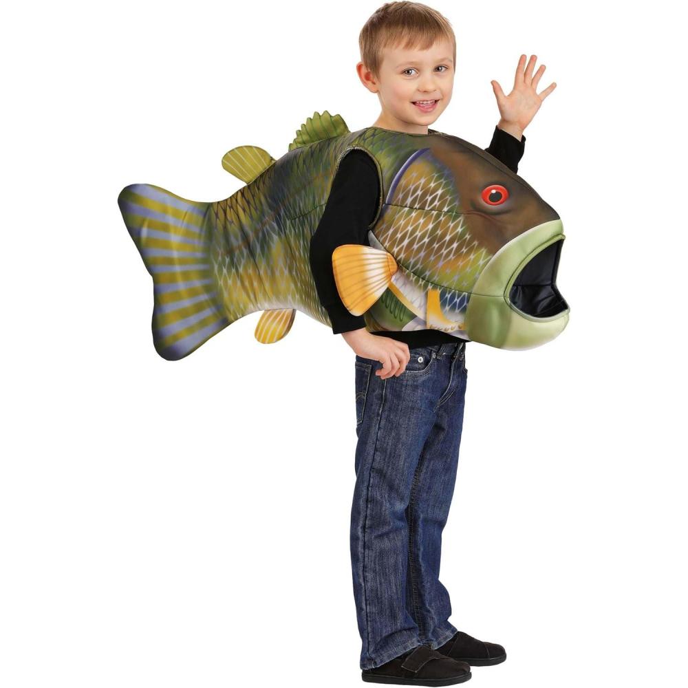 imageToddler Fish Tunic Costume for Kids Pullover Sea Animal Outfit with Fins and Tail for Halloween or Playtime Fun