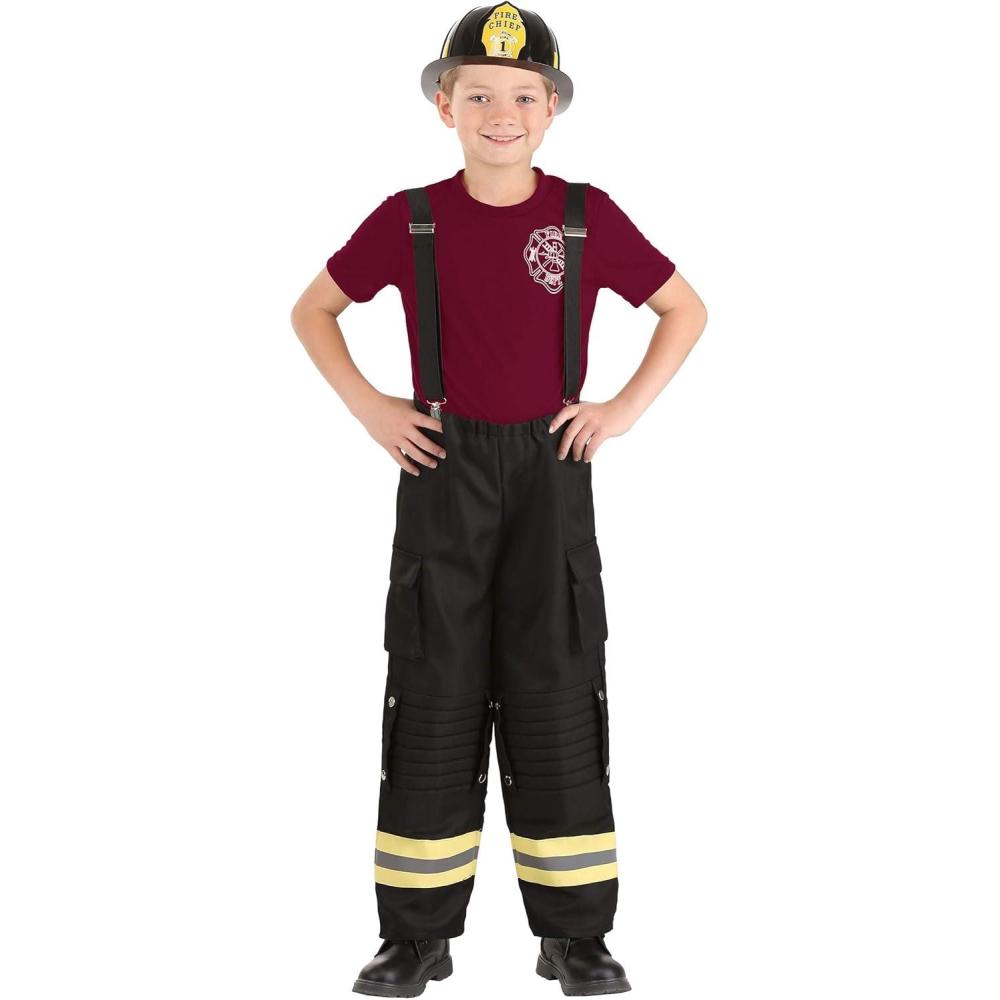 imageCostume Fire Captain for Kids with Shirt Pants Suspenders and Helmet