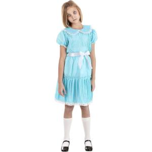 Fun Costumes Deluxe Grady Twins Costume Dress for Girls – Creepy Twins Sisters Blue Lolita Dress – Scary Movie Cosplay Outfit