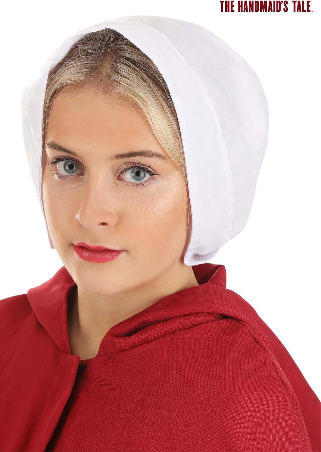 image:imageFun Costumes A Handmaids Tale Womens Inner Bonnet Accessory Folded Broadcloth with Elastic Back Officially Licensed