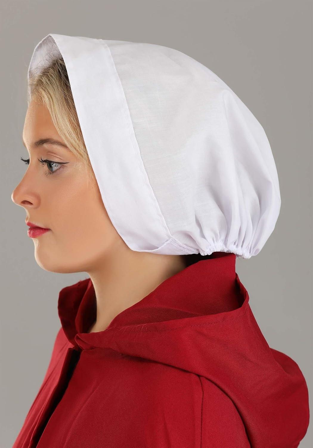 image:imageFun Costumes A Handmaids Tale Womens Inner Bonnet Accessory Folded Broadcloth with Elastic Back Officially Licensed