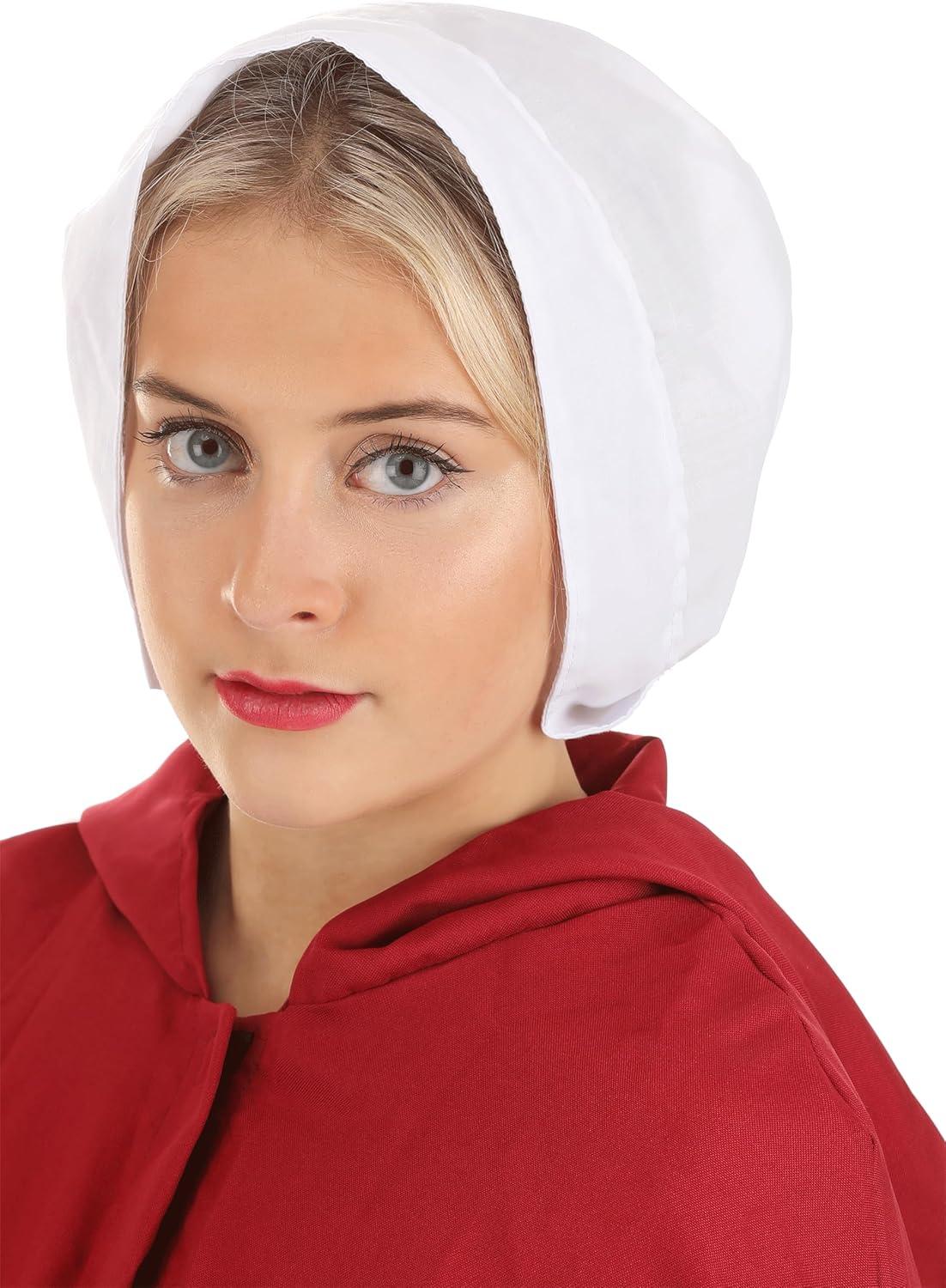 image:imageFun Costumes A Handmaids Tale Womens Inner Bonnet Accessory Folded Broadcloth with Elastic Back Officially Licensed