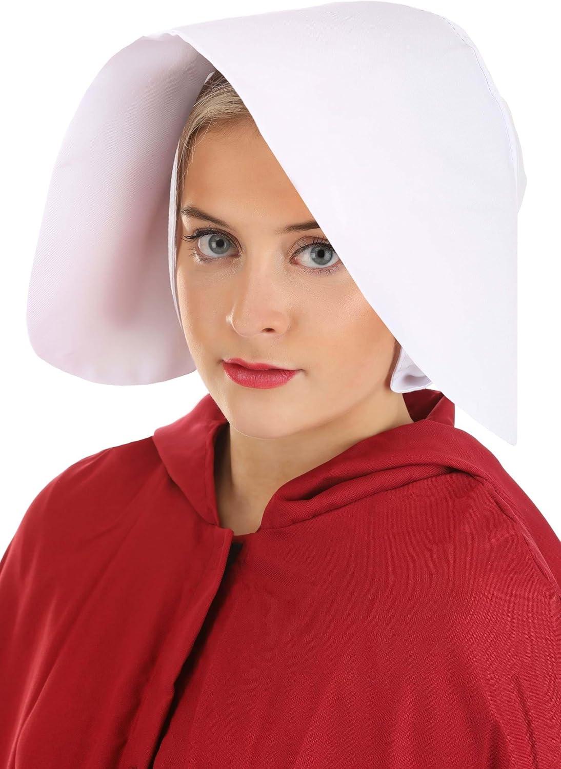 image:imageFun Costumes A Handmaids Tale Womens Inner Bonnet Accessory Folded Broadcloth with Elastic Back Officially Licensed