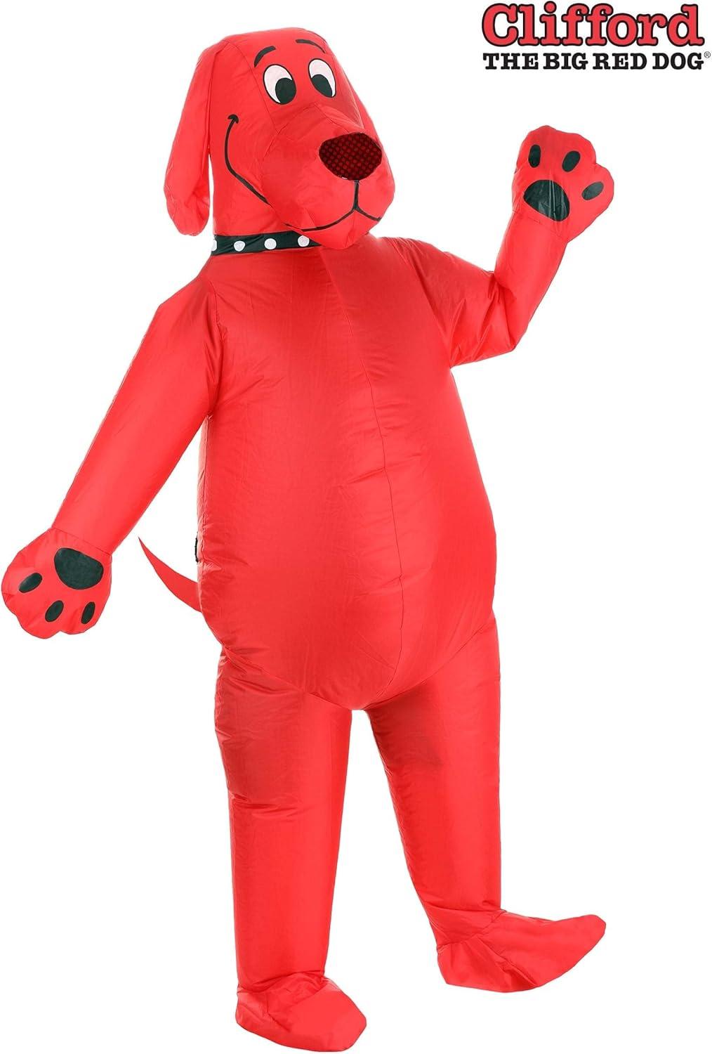 image:imageInflatable Adult Clifford the Big Red Dog Costume Fully Enclosed with Attached Fan Officially Licensed