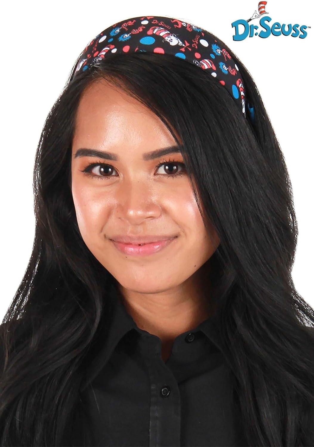 image:imageThe Cat in the Hat Pattern Costume Headband FabricCovered Plastic Headband