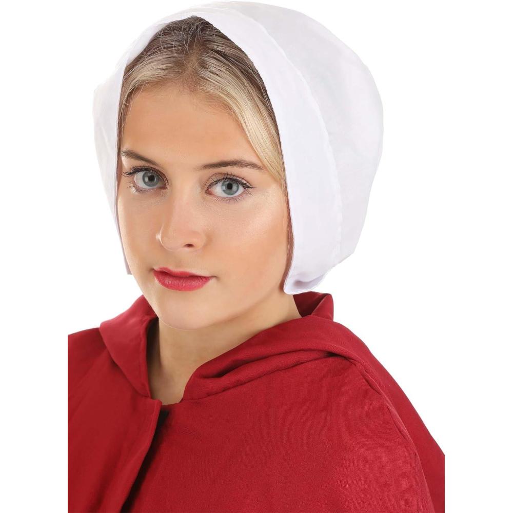 image:imageFun Costumes A Handmaids Tale Womens Inner Bonnet Accessory Folded Broadcloth with Elastic Back Officially Licensed