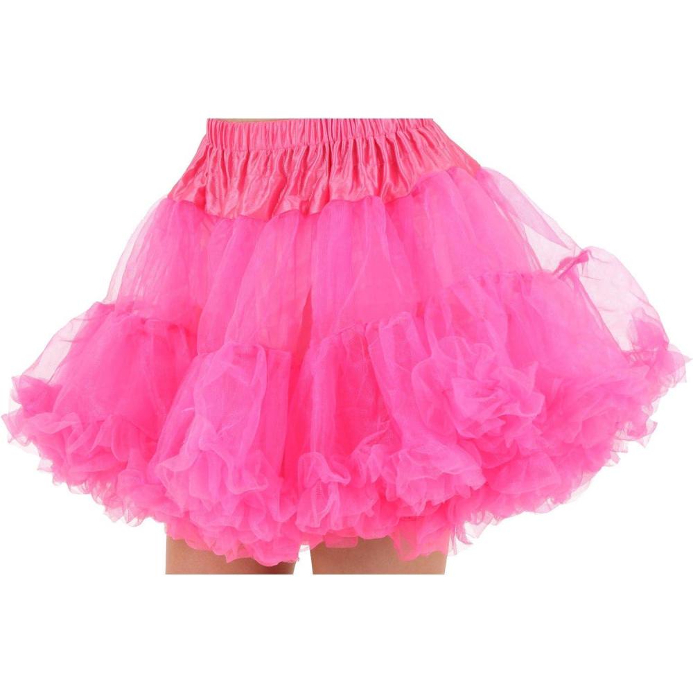 image:imageFun Costumes Plus Size Pink Petticoat Tutu Skirt for Women Ruffled MultiLayered Elastic Waistband Polyester SpandexHot Pink