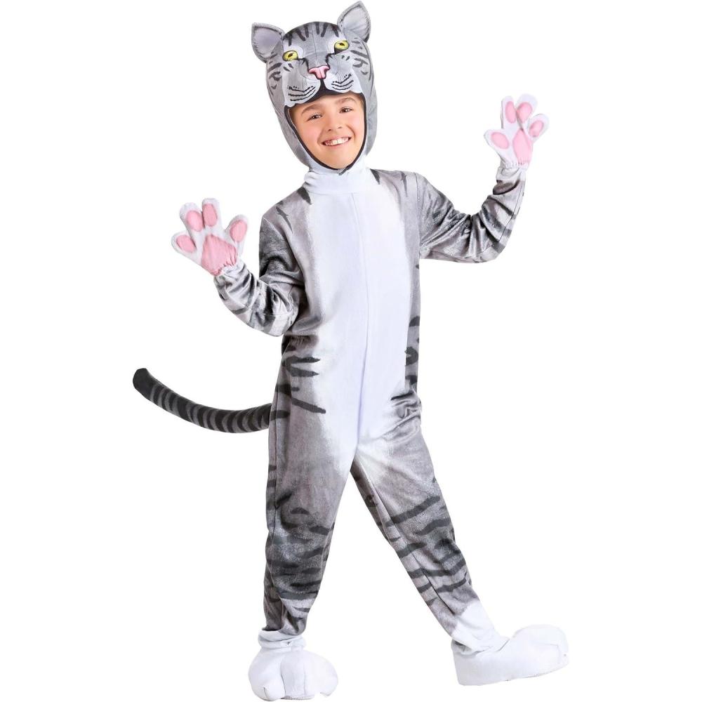 image:imageKids Curious Cat Costume Jumpsuit with Hood Mitts and Shoe Covers