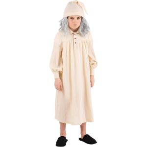 Kid’s Humbug Nightgown Costume – Includes Nightgown & Cone-Shaped Cap – Scrooge Costume for Kids