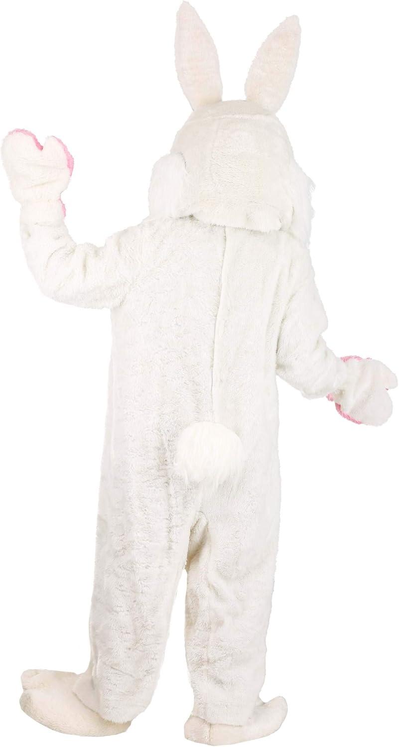 image:imageAdult Easter Bunny Mascot Costume Plush White Rabbit Suit with Fluffy Tail Mitts amp FullHead Mask for Holiday CelebrationsCostume