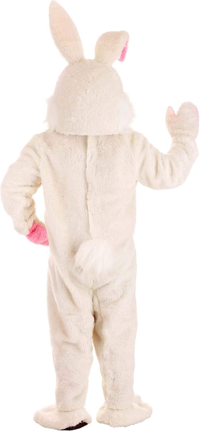 image:imageAdult Easter Bunny Mascot Costume Plush White Rabbit Suit with Fluffy Tail Mitts amp FullHead Mask for Holiday CelebrationsCostume