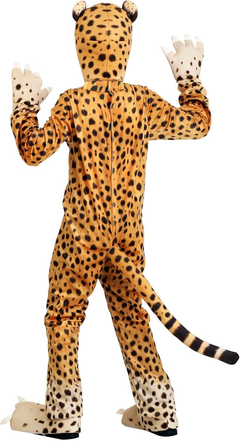 image:imageCheerful Cheetah Costume for Kids Plush Cheetah Jumpsuit