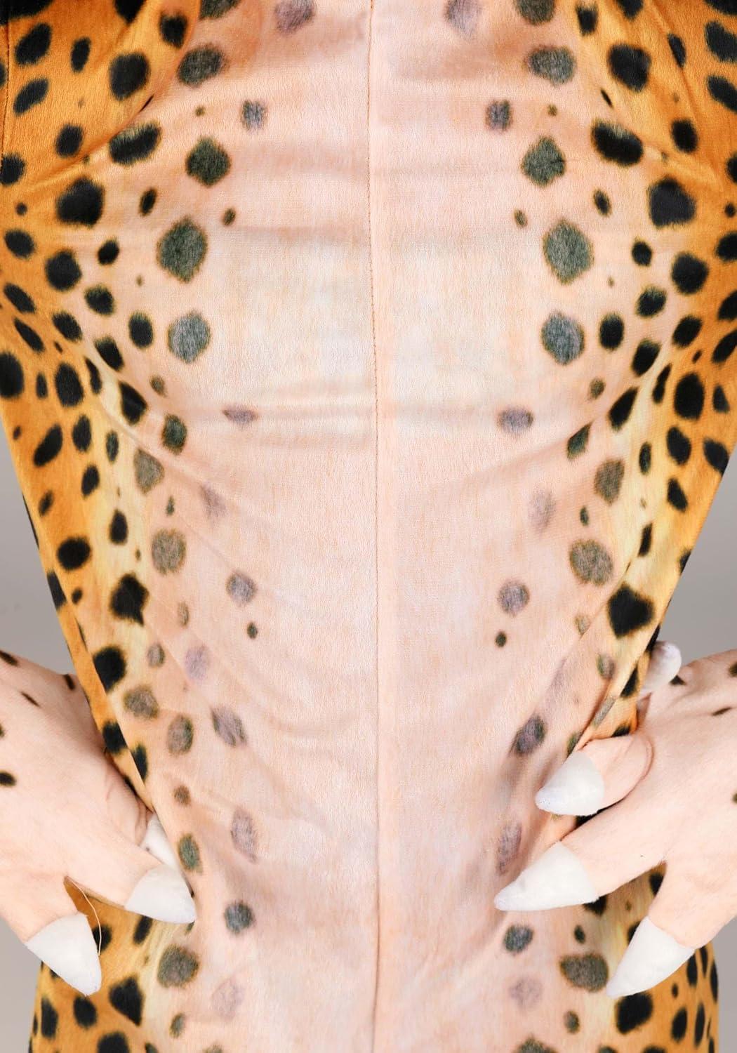 image:imageCheerful Cheetah Costume for Kids Plush Cheetah Jumpsuit