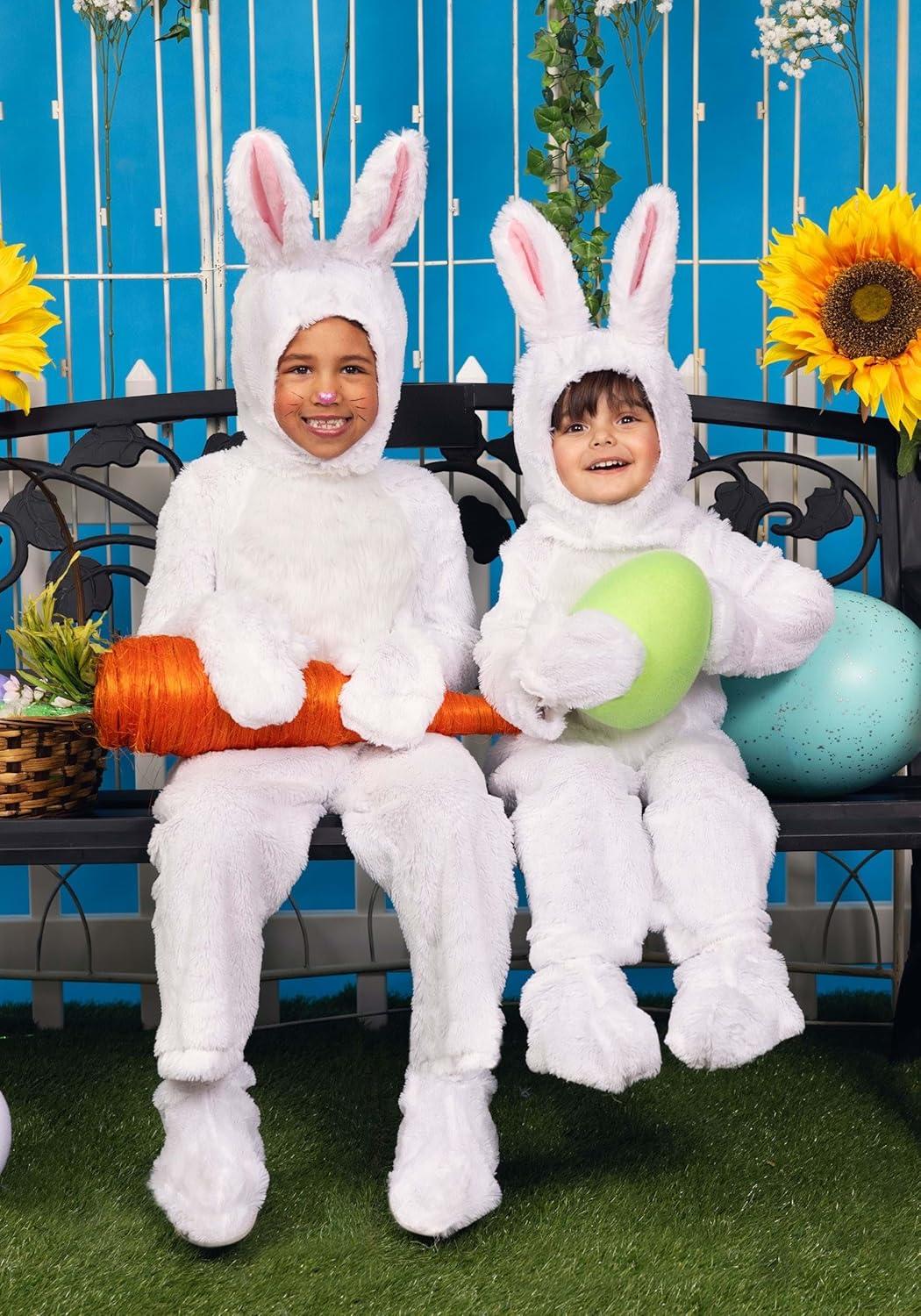 image:imageEnchanting Bunny Adventure Kids Costume Faux Fur Jumpsuit Ears Tail amp MoreBundle W Makeup Kit