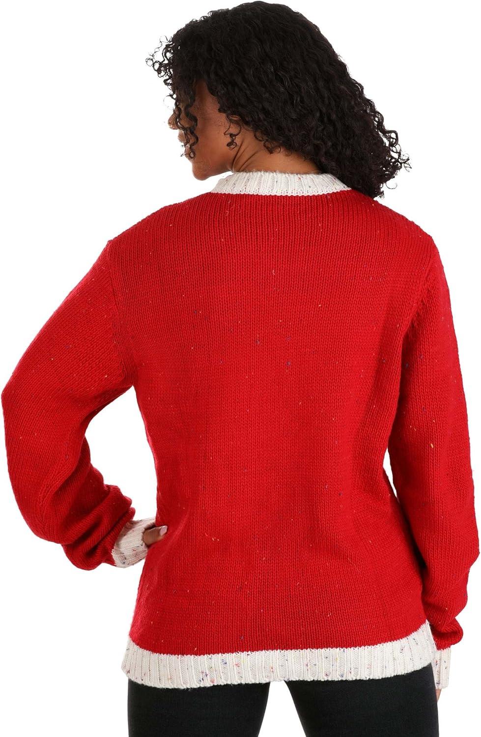 image:imageFun Costumes Be Mine Candy Hearts Valentines Day Sweater for Adults Womens Soft amp Cute VDay Holiday Crewneck Sweaters XS Red